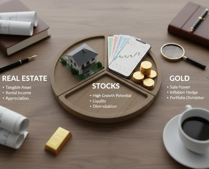 Original photo of a Pune integrated township street with residents and greenery