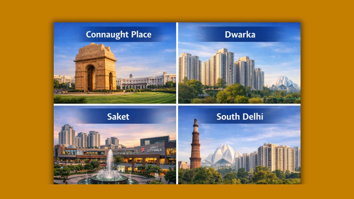 Best real estate areas for investment in Delhi