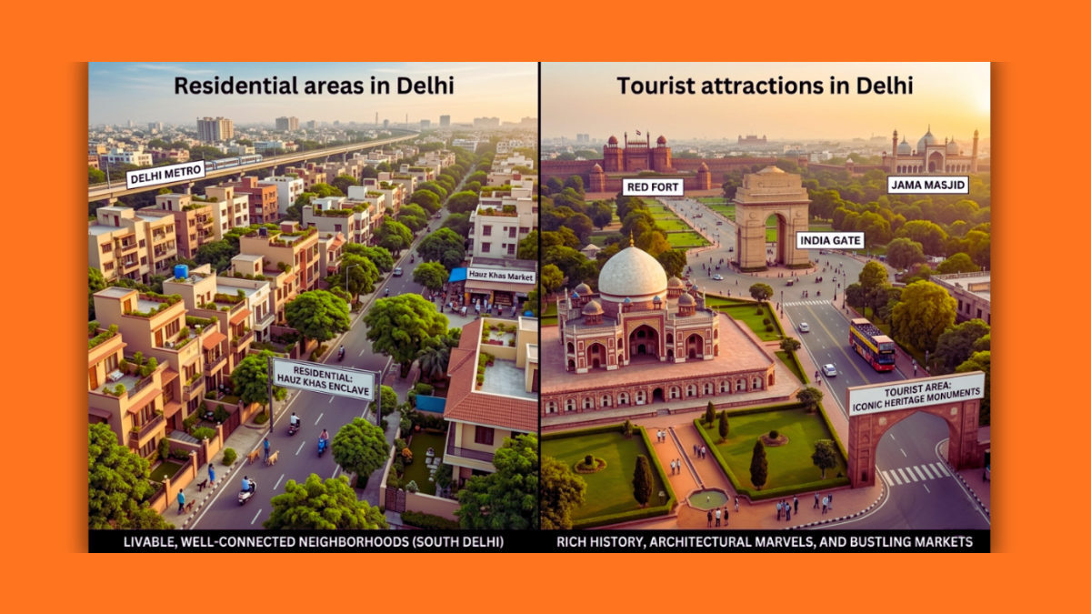 Best residential and tourist areas in Delhi neighbourhood guide