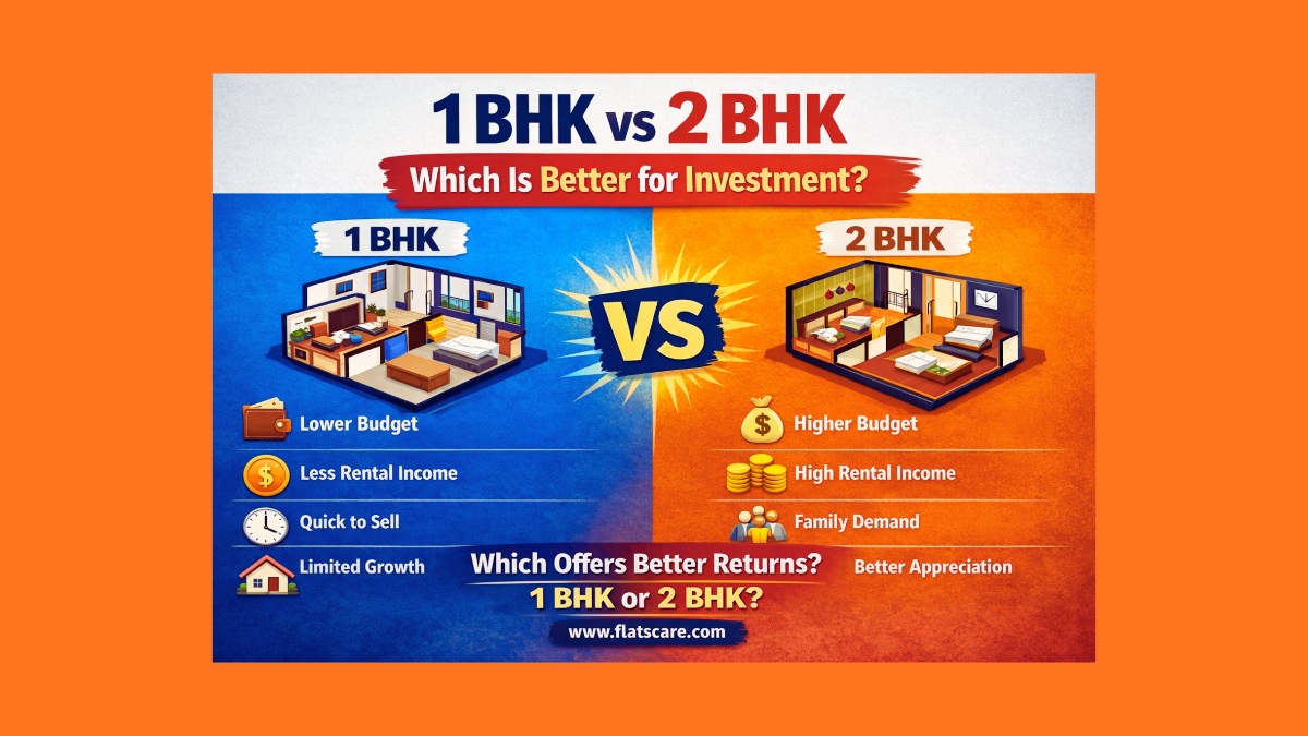 1 BHK vs 2 BHK real estate investment comparison 2026